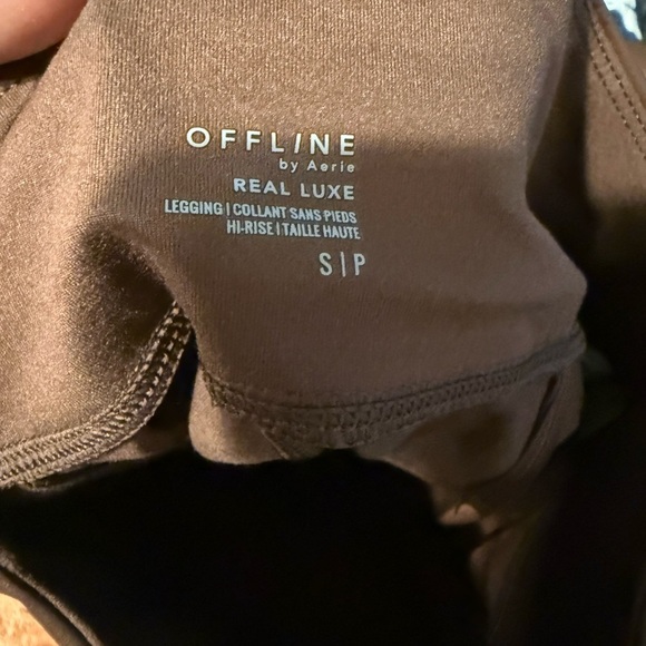 Offline by aerie real luxe faux leather brown leggings NWT size small - Picture 2 of 4